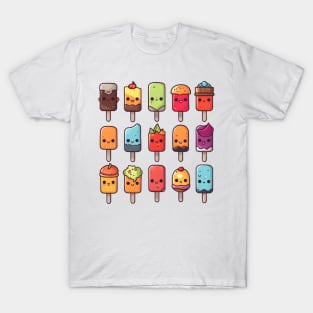 Variety Colorful Popsicles T-Shirt